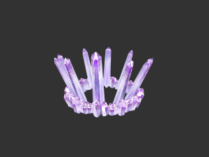 cartoon queen crown - amethyst crown Modello 3D