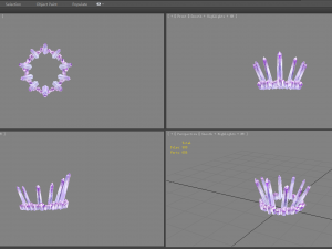cartoon queen crown - amethyst crown 3D Модель
