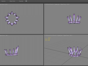 cartoon queen crown - amethyst crown 3D Модель