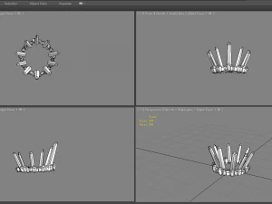 cartoon queen crown - amethyst crown 3D Model
