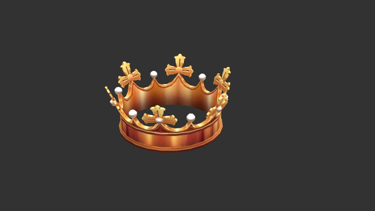 cartoon copper crown 3D Model .c4d .max .obj .3ds .fbx .stl .blend 