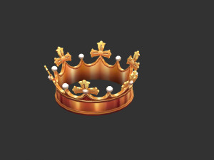 cartoon copper crown Modello 3D