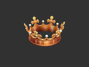 cartoon copper crown Model 3D