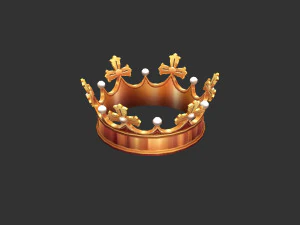 cartoon copper crown 3D Model