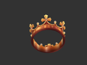 cartoon copper crown Model 3D