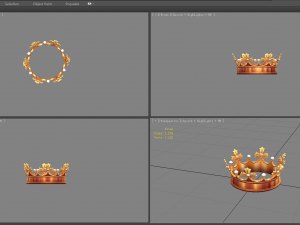 cartoon copper crown Model 3D