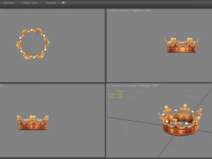 cartoon copper crown 3D Model