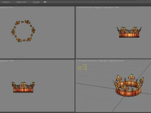 cartoon copper crown 3D Model
