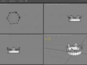 cartoon copper crown Model 3D