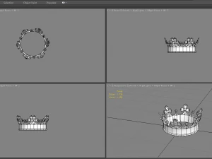 cartoon copper crown 3D Model