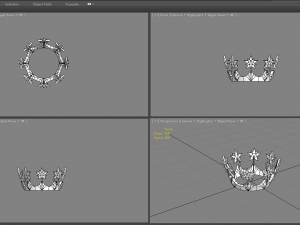 cartoon queen crown - silver crown 3D Model