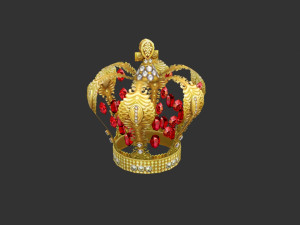 cartoon golden crown Modèle 3D