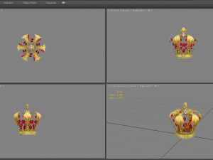 cartoon golden crown Modelo 3D