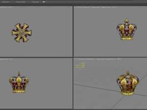 cartoon golden crown Modelo 3D