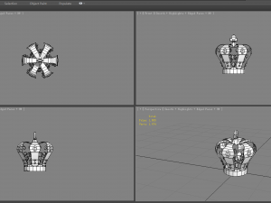 cartoon golden crown Modelo 3D