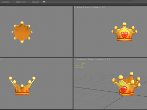 cartoon gold crown - love crown 3D मॉडल