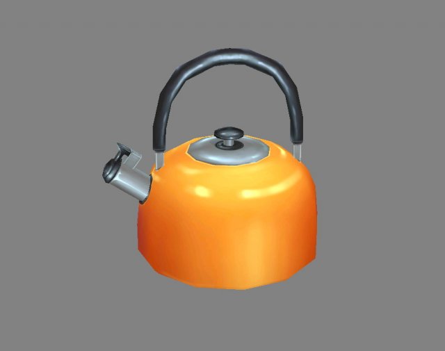 cartoon kettle - hot water - tea 3D Model .c4d .max .obj .3ds .fbx .stl .blend 