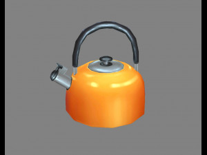 cartoon kettle - hot water - tea 3D Model