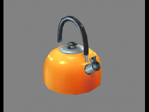 cartoon kettle - hot water - tea 3D Model