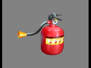 cartoon fire extinguisher Modelo 3D