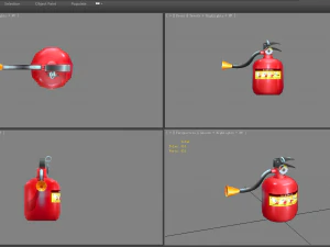 cartoon fire extinguisher 3D Model