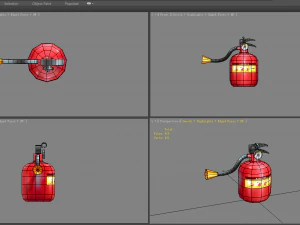 cartoon fire extinguisher 3D Model