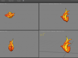 cartoon fire 3D Model