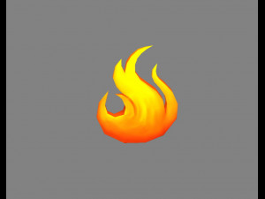 cartoon flame 3D मॉडल