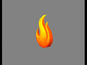 cartoon flame 3D मॉडल