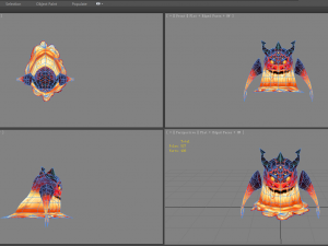 cartoon lava monster - fire demon - fire devil Model 3D
