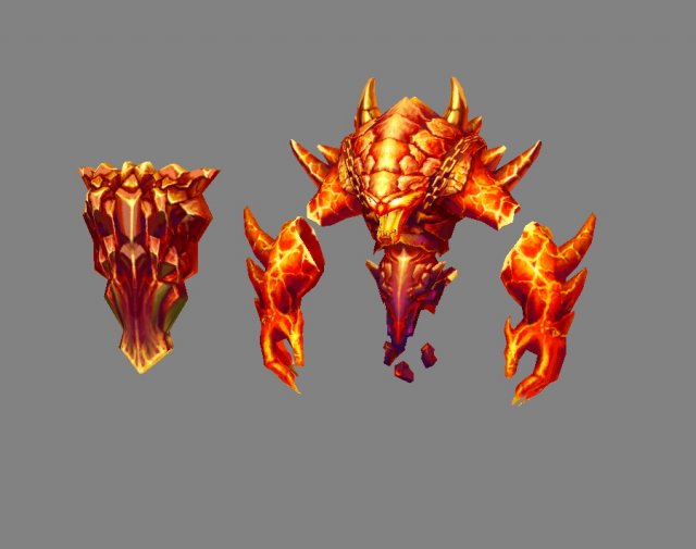 cartoon summon monster - flame demon - fire demon Modelo 3D .c4d .max .obj .3ds .fbx .stl .blend 