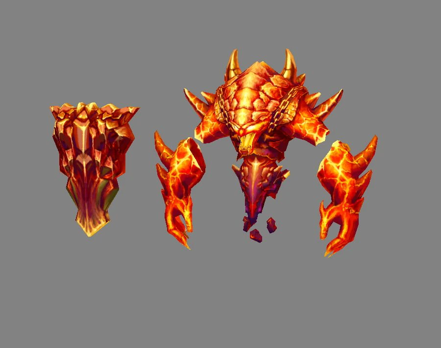 cartoon summon monster - flame demon - fire demon 3D Model .c4d .max .obj .3ds .fbx .stl .blend 