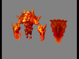 cartoon summon monster - flame demon - fire demon 3D Model