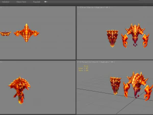 cartoon summon monster - flame demon - fire demon 3D Model