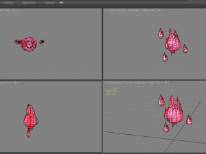cartoon pink flame monster 3D मॉडल