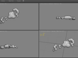 cartoon virus bacillus 3D Model