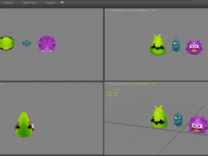 cartoon bacteria - monster 3D Model