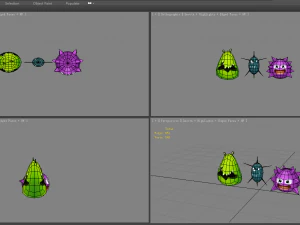 cartoon bacteria - monster 3D Model
