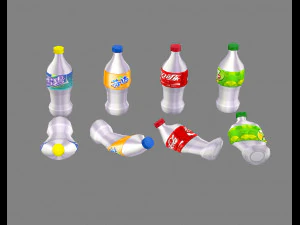 minuman berkarbonasi - coca-cola - soda - limbah yang dapat didaur ulang Model 3D