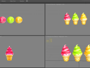 cartoon ice cream 3D Model
