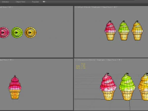 cartoon ice cream 3D Model