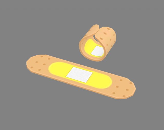 cartoon band-aid 3D 模型 .c4d .max .obj .3ds .fbx .stl .blend 