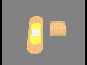 cartoon band-aid 3D 模型