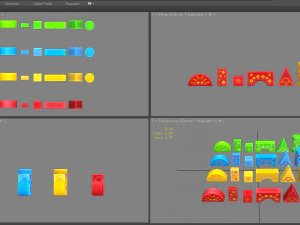 cartoon toy color building blocks 3D Model
