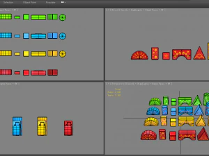 cartoon toy color building blocks 3D Model