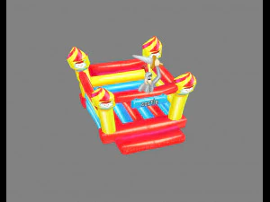 cartoon inflatable castle 3D Model