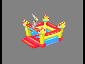 cartoon inflatable castle Modelo 3D