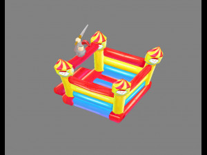 cartoon inflatable castle Modelo 3D