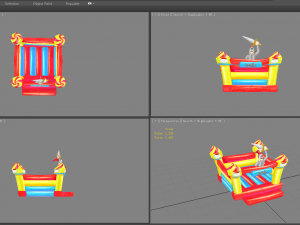 cartoon inflatable castle Modelo 3D