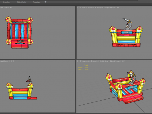 cartoon inflatable castle Modelo 3D